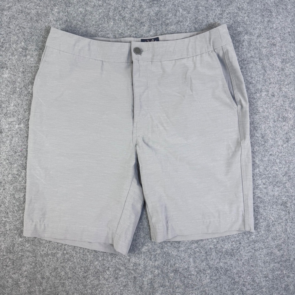 Faherty All Day Shorts Mens 35 Light Grey Heather Hybrid Performance Water Short